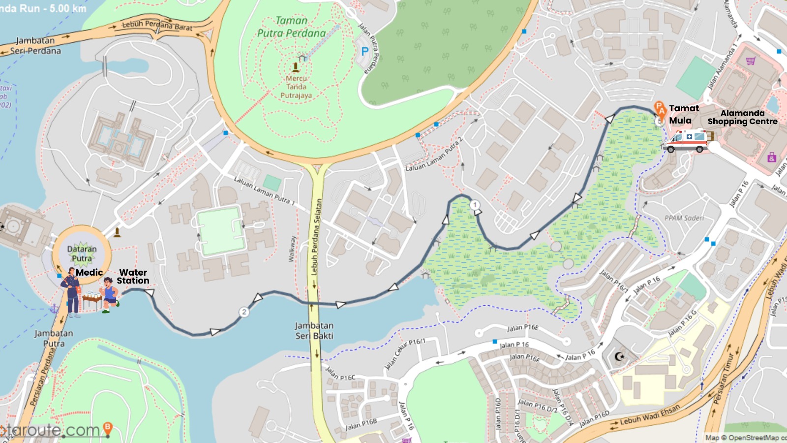 Fun Run Route Map